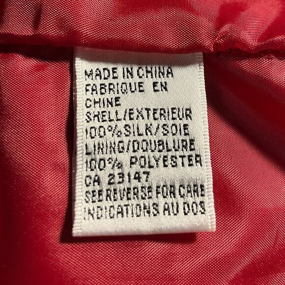 Talbots Women's Pink 100% Pure Silk Empire Waist Short Sleeve Sheath Dress Sz 4 - Picture 9 of 11